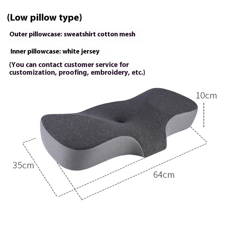 Memory Foam Neck Shaped Non-collapse Pillow Core