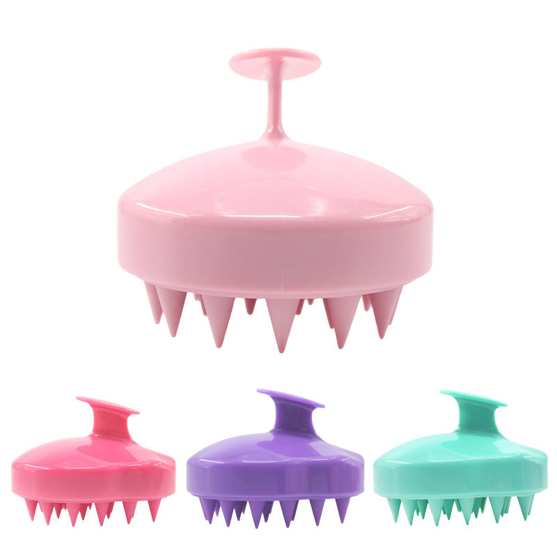 Silicone shampoo brush massager