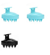 Silicone shampoo brush massager