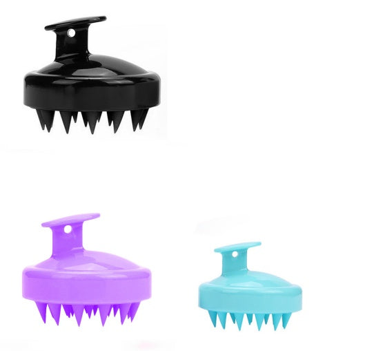 Silicone shampoo brush massager