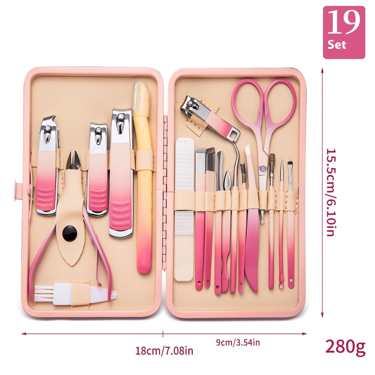 Gradient Color Nail Clippers Suit Stainless Steel Nail Clippers Cuticle Nipper