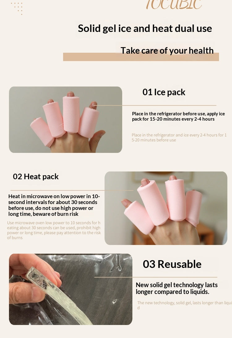 Solid Gel Finger Protector For Cold And Hot Compresses Ice Pack And Heat Pack