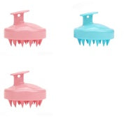 Silicone shampoo brush massager
