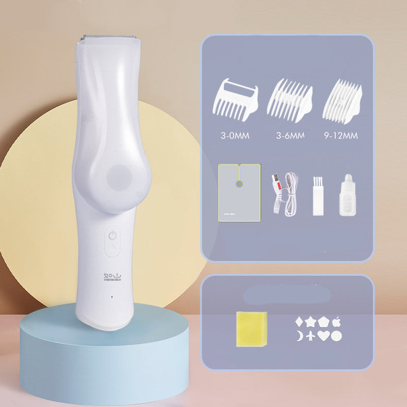 Baby Electric Vacuum Hair Trimmer Clipper USB Rechargeable Ceramic Cutter IPX7 Waterproof Baby Low Noise Hair Trimmer