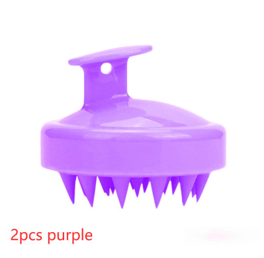 Silicone shampoo brush massager