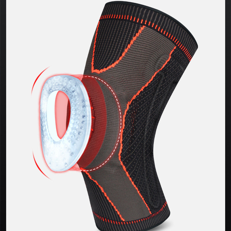Knitted Sports Kneepad Silicone Support Compression Patella
