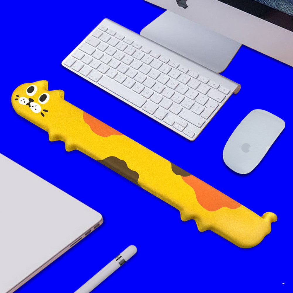 Cute Cat Memory Foam Keyboard Pad Hand Rest Silicone Wristband