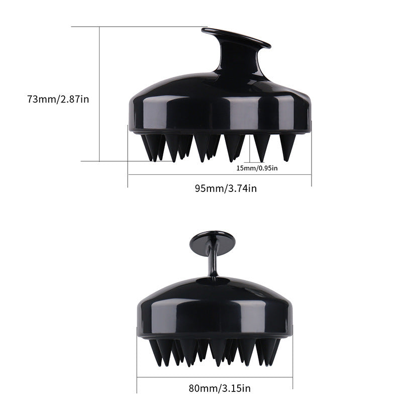 Silicone shampoo brush massager