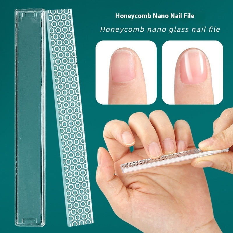 Nano Glass Honeycomb Nail File Polishing