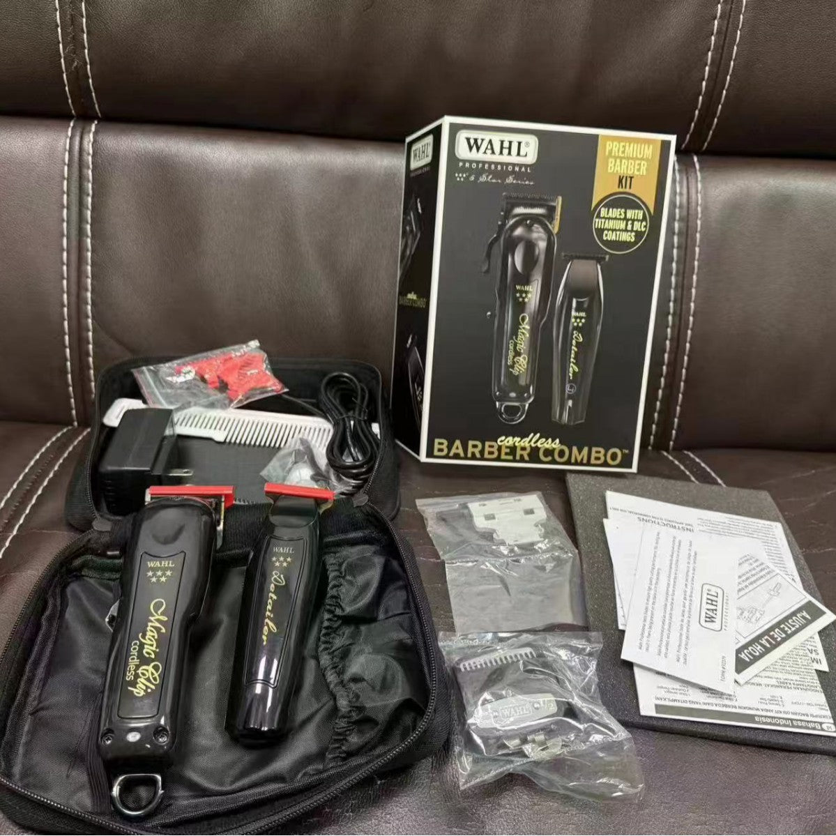 Cordless Barber Combination Black Magic Clamp And Detail Trimmer