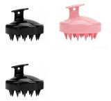 Silicone shampoo brush massager