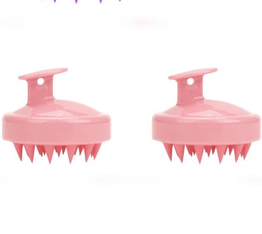 Silicone shampoo brush massager