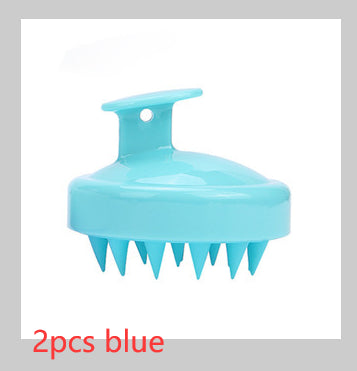 Silicone shampoo brush massager