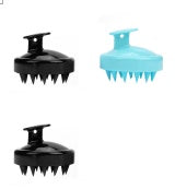 Silicone shampoo brush massager