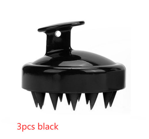 Silicone shampoo brush massager