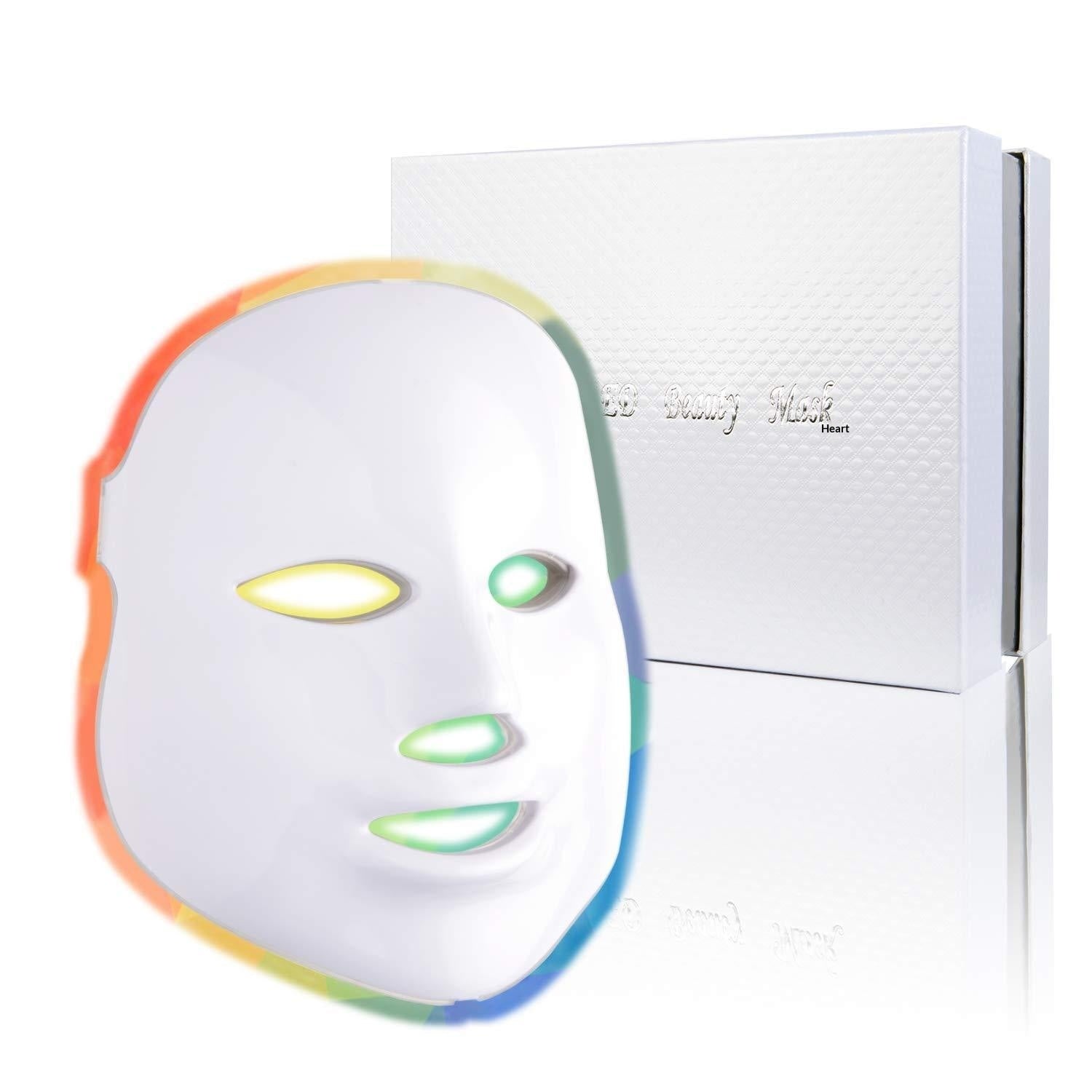 7-color Light Mask Beauty Facial Mask Instrument Photon Rejuvenation Whitening Mask Home LED Light