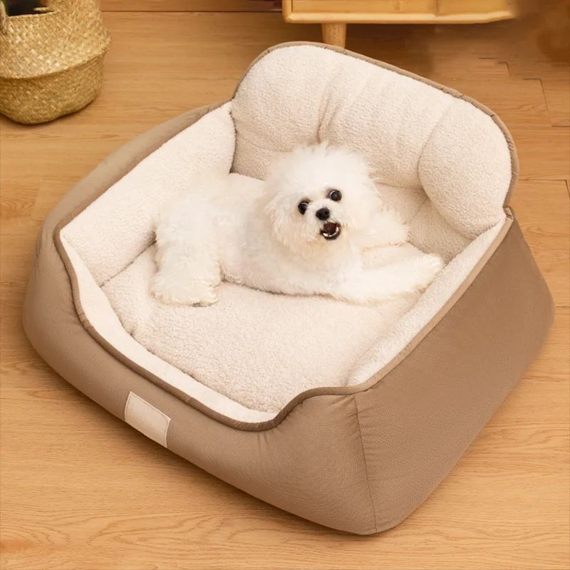 Cozy Plush Pet Bed Warm Washable Fluffy Sofa Toys Medium Dog Bed Kennel Indoor Blanket