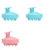 Silicone shampoo brush massager