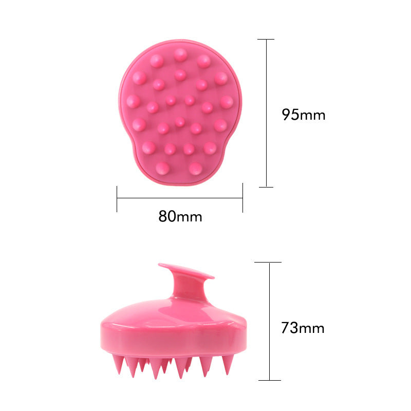 Silicone shampoo brush massager