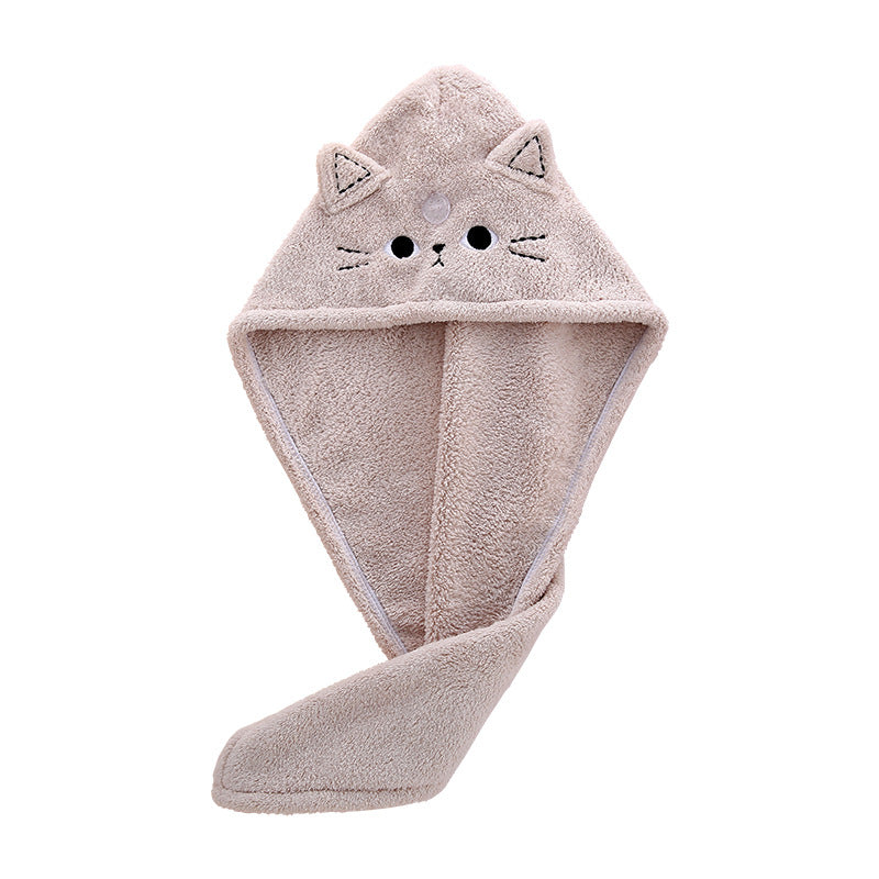 Coral Fleece Absorbent Hair Drying Towel