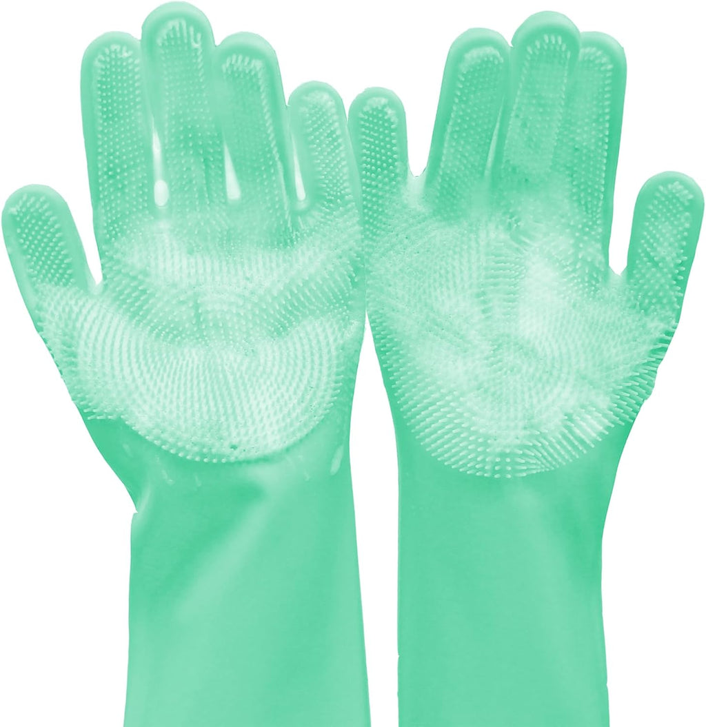Durable Pet Grooming Gloves For Cats And Dogs, Enhanced Five Finger Design For Massaging And Bathing