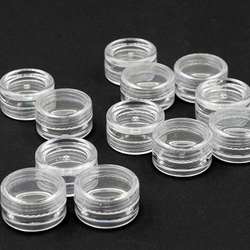 50 Pcspack Sealed Round Plastic Nail Art Storage Box