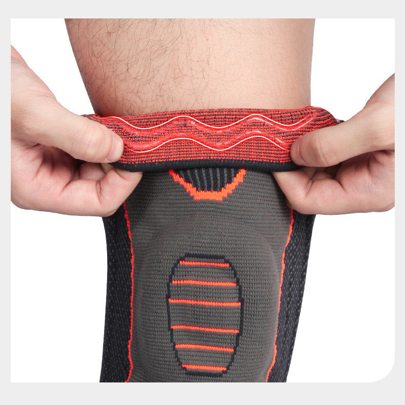 Knitted Sports Kneepad Silicone Support Compression Patella