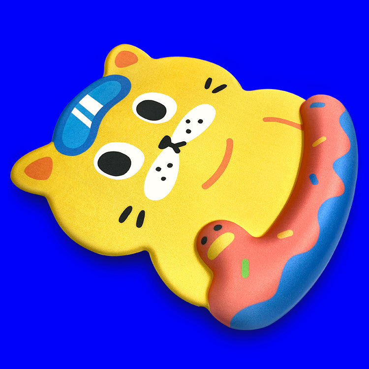 Cute Cat Memory Foam Keyboard Pad Hand Rest Silicone Wristband