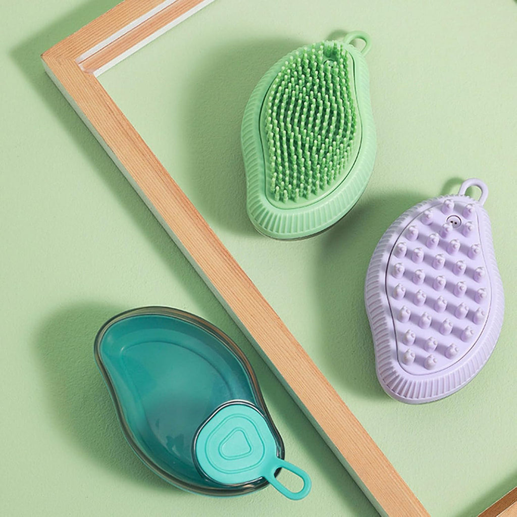 Silicone For Bath Dog Washing Massage Dog Bath Brush With Soap Dispenser Pet Shampoo Brush Dog Grooming Brush