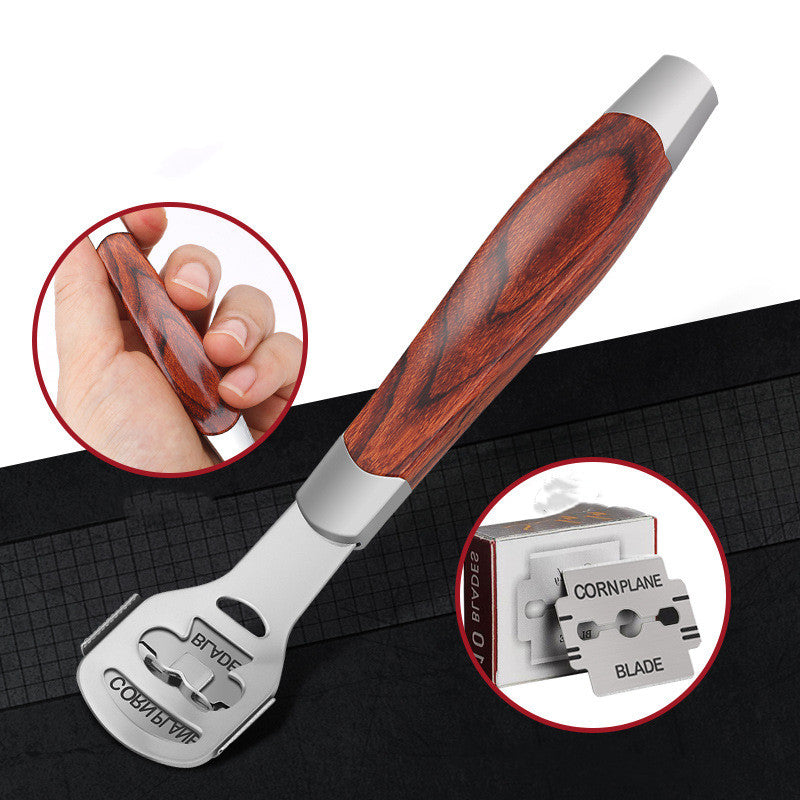 Wood Handle Foot Callus Shaver Heel Feet Skin Shaver Corn Cuticle Cutter Remover Rasp Pedicure Razor Portable Foot Care