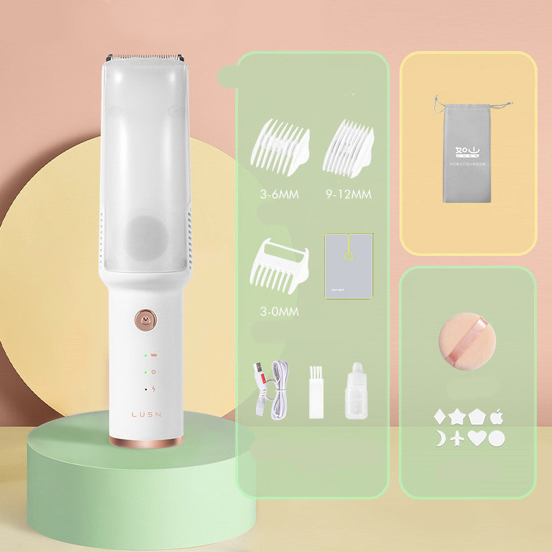 Baby Electric Vacuum Hair Trimmer Clipper USB Rechargeable Ceramic Cutter IPX7 Waterproof Baby Low Noise Hair Trimmer