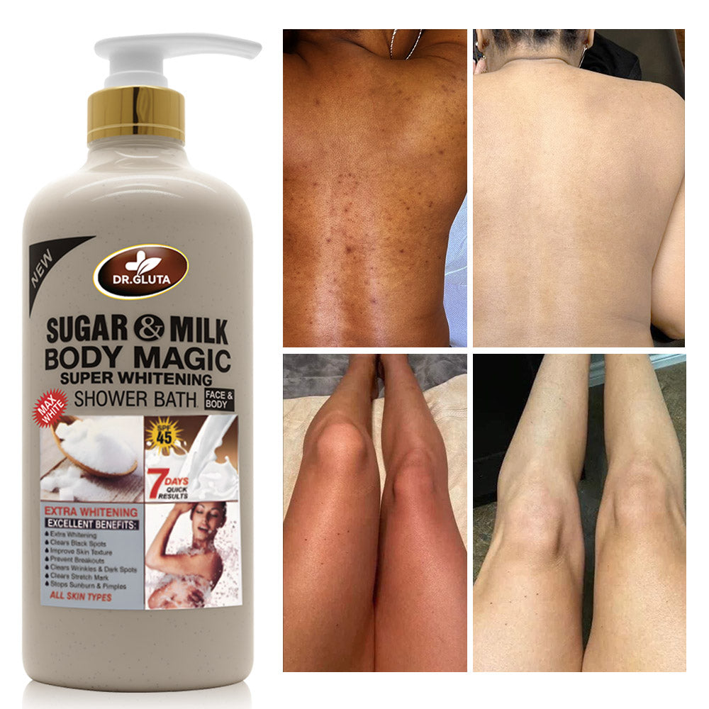Sugar& Milk Shower Gel Whitening Anti-aging Exfoliation Skin Care Bath Wash