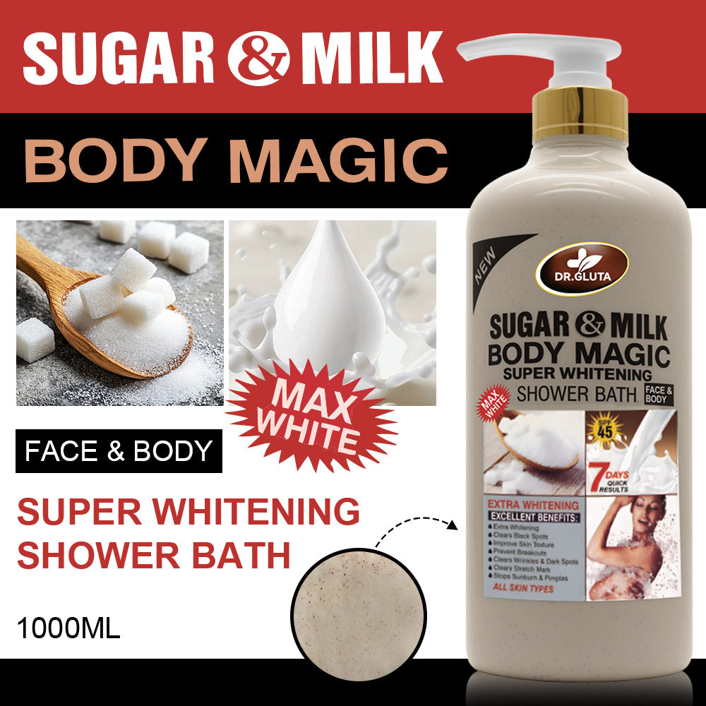 Sugar& Milk Shower Gel Whitening Anti-aging Exfoliation Skin Care Bath Wash