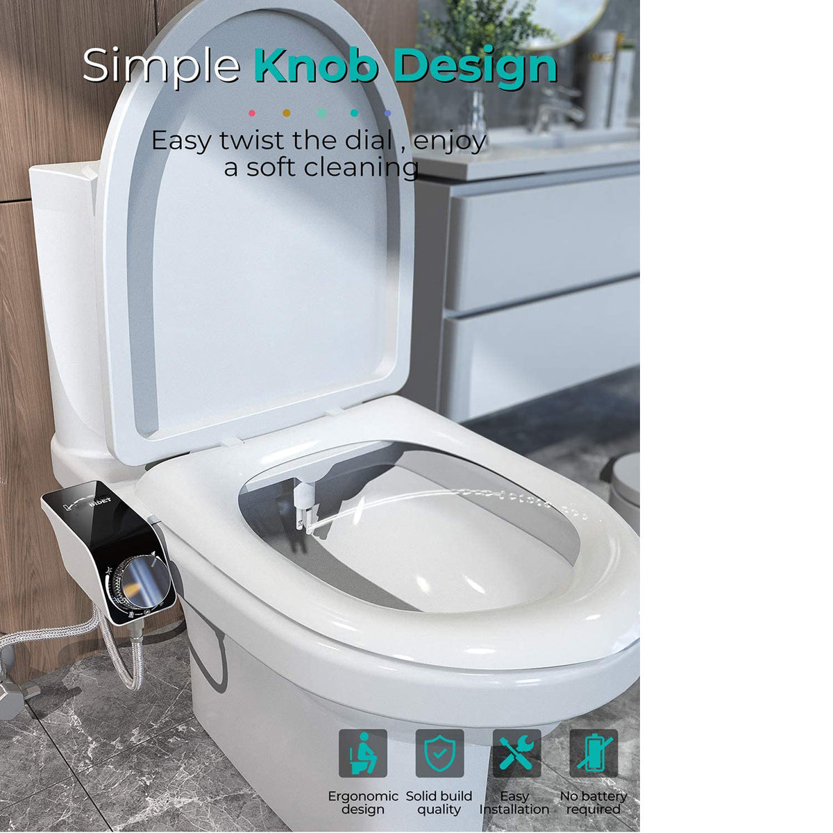 Manual Adjustment Non-electric Bidet Cleaner