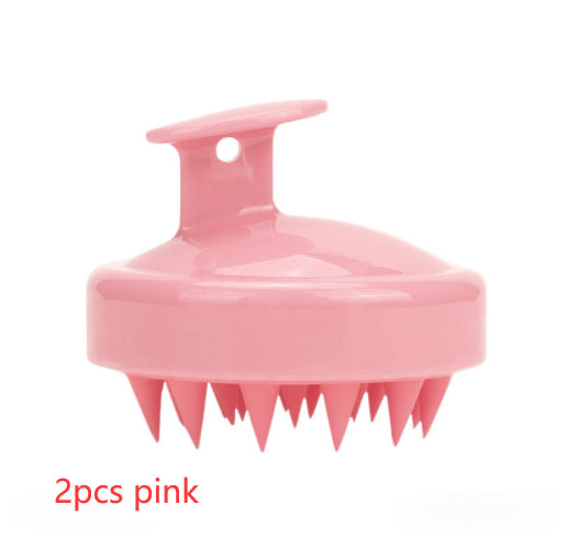 Silicone shampoo brush massager