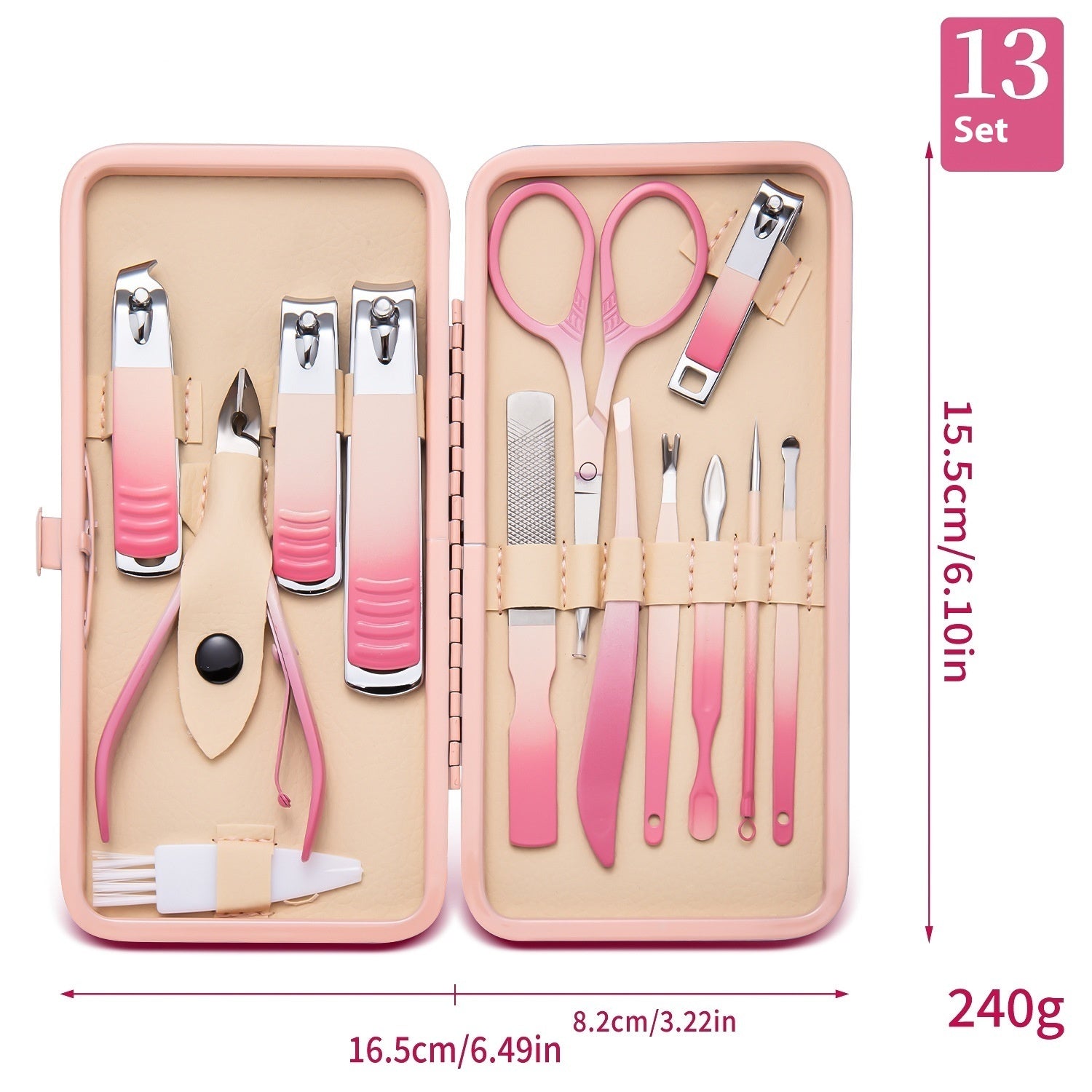 Gradient Color Nail Clippers Suit Stainless Steel Nail Clippers Cuticle Nipper