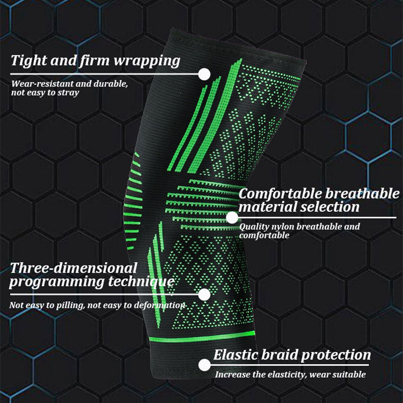 Sports Elbow Guard Four-sided Elastic Compression Knit Breathable Nylon Elbow Pads