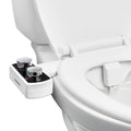Bidet Attachment For Toilet, Non-Electric Bidet Toilet Seat Attachment - Dual Retractable Nozzles, Adjustable Water Pressure,  Easily Installed Cold Water Sprayer For Rear Feminine Wash, White