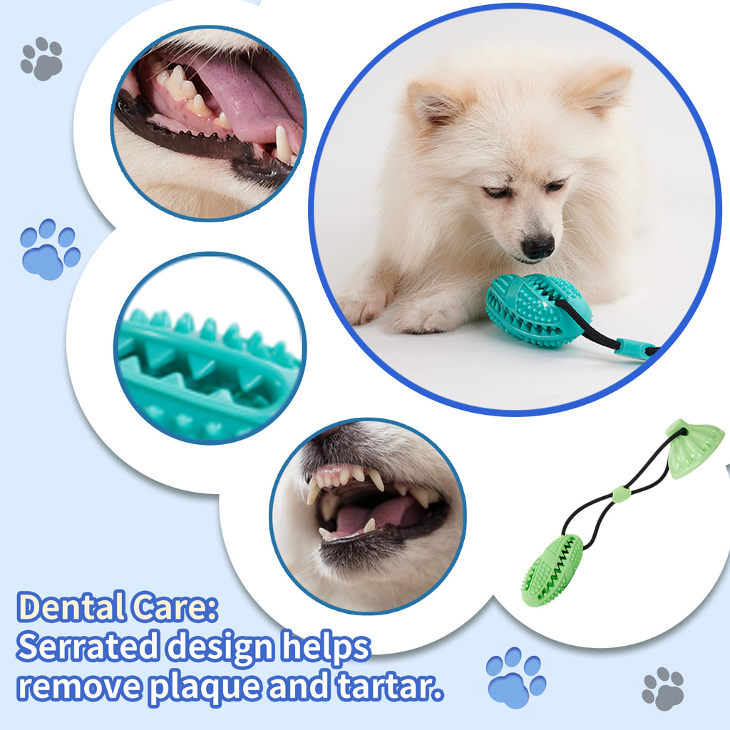 Suction Cup Pull Rope Leaking Pet Toy Ball Tpr Molar Teeth Cleaning Vent Ball Dog Toy Ball