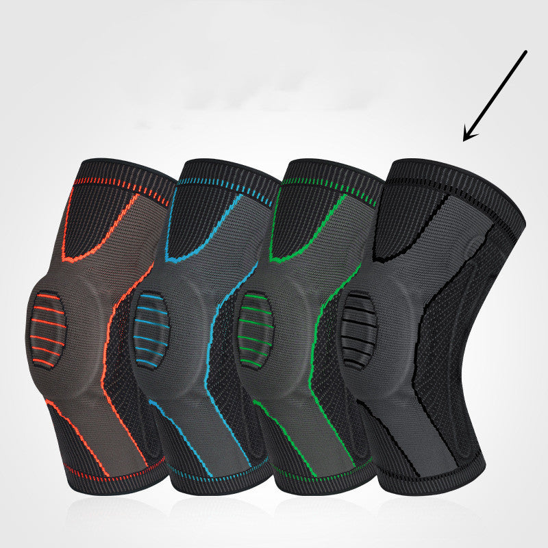 Knitted Sports Kneepad Silicone Support Compression Patella