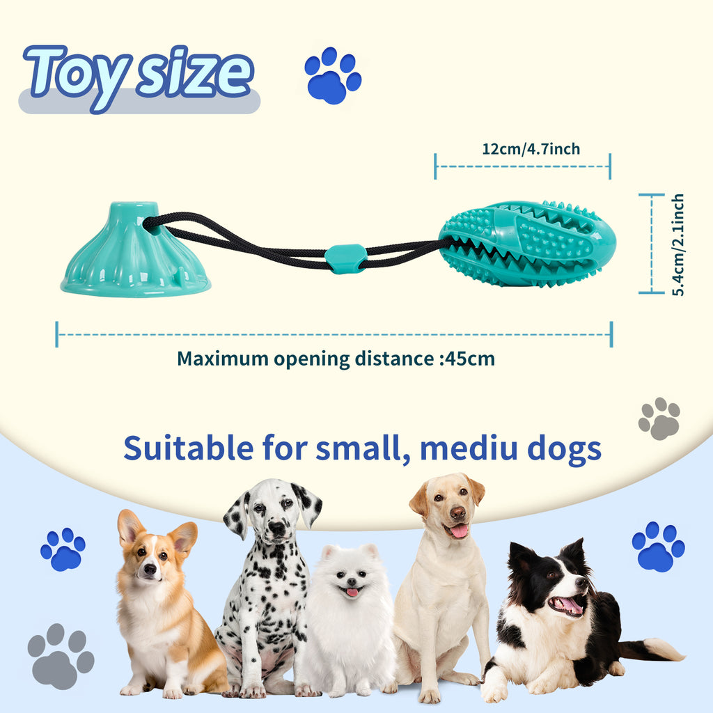 Suction Cup Pull Rope Leaking Pet Toy Ball Tpr Molar Teeth Cleaning Vent Ball Dog Toy Ball