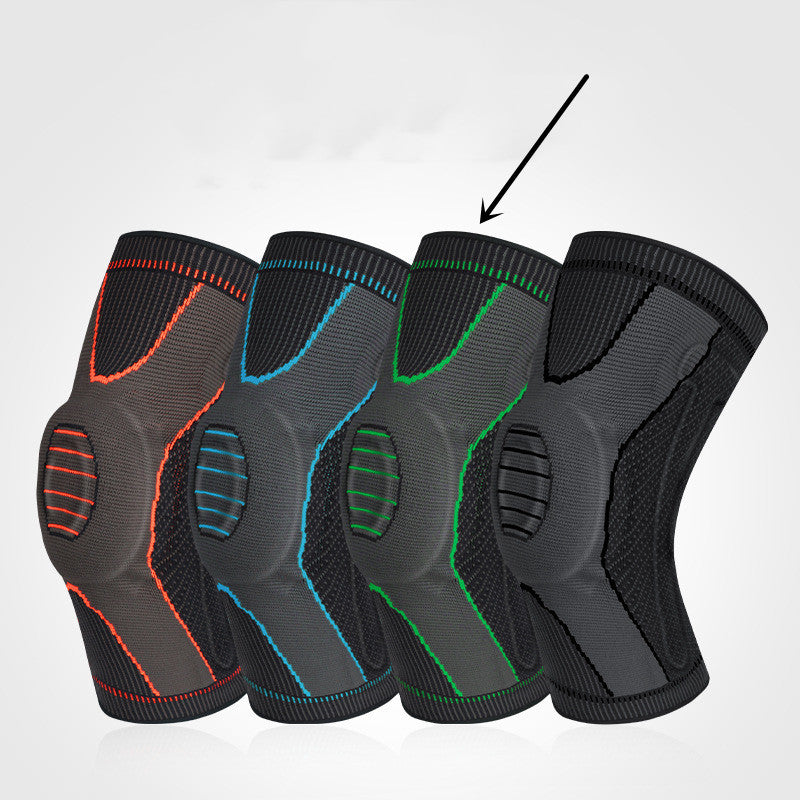 Knitted Sports Kneepad Silicone Support Compression Patella