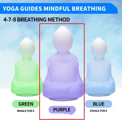 Homehold Yoga Guide Visual Samma-sati Meditation Relieve Anxiety Breathing Light