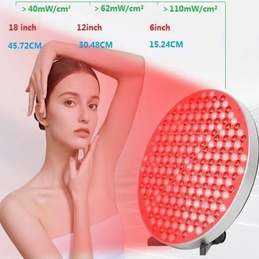 Round Panel Red Light Therapy Lamp Bracket For Skin Beautification And Rejuvenation