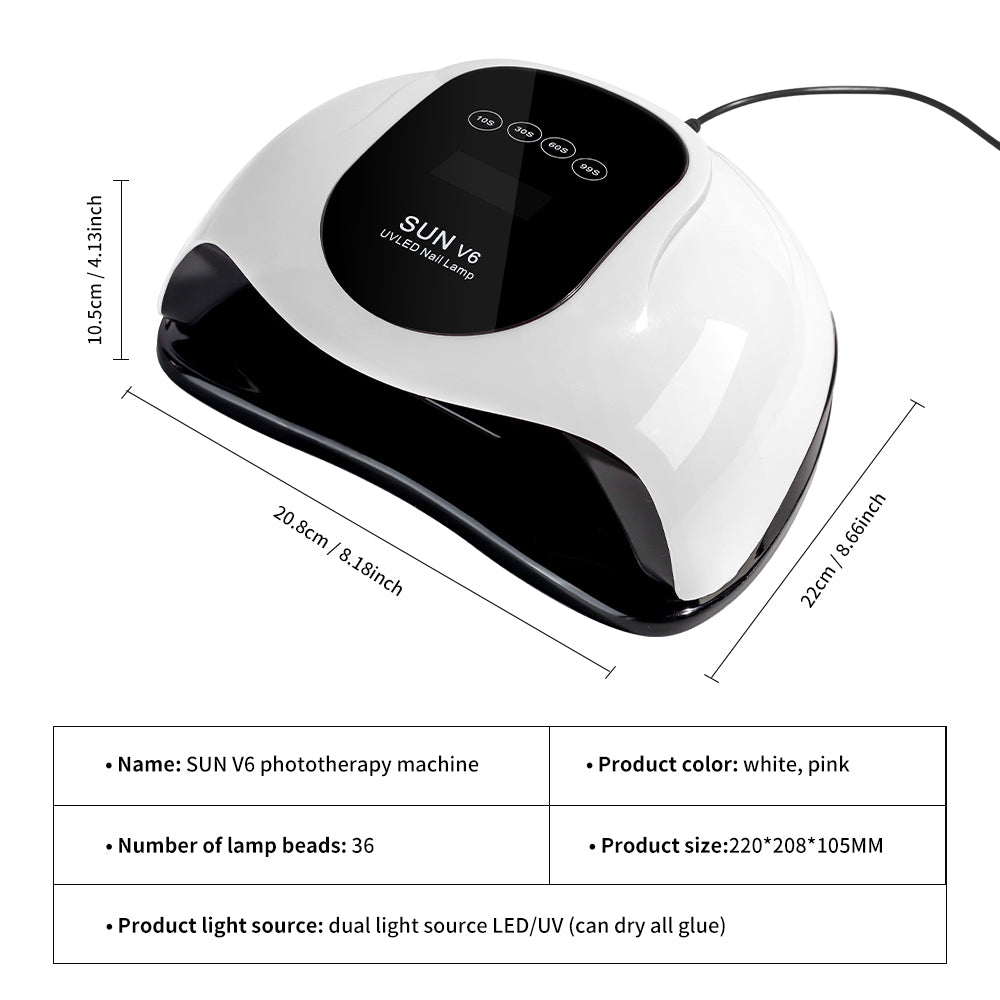 UV Light For Nails, LED Nail Light For Gel Polish, Fast Nail Dryer With Automatic Sensor, 4 Timer Setting, Small & Portable, UV LED Nail Lamp For Fingernail And Toenail