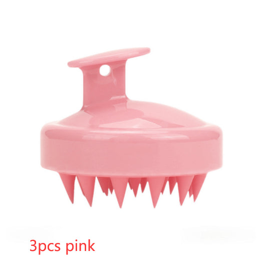 Silicone shampoo brush massager